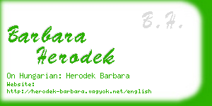 barbara herodek business card